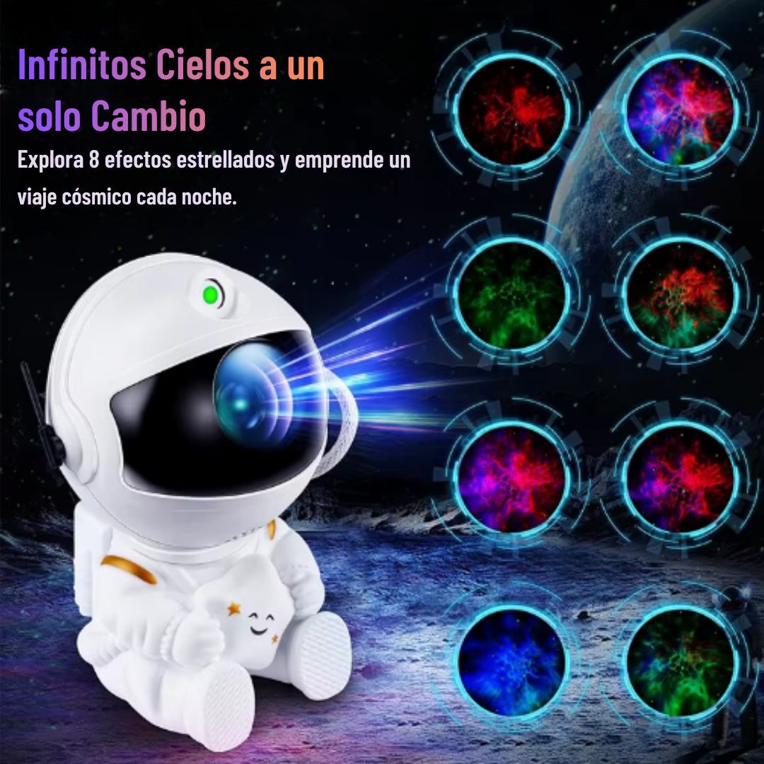 Proyector Astronauta 360° con Control Remoto