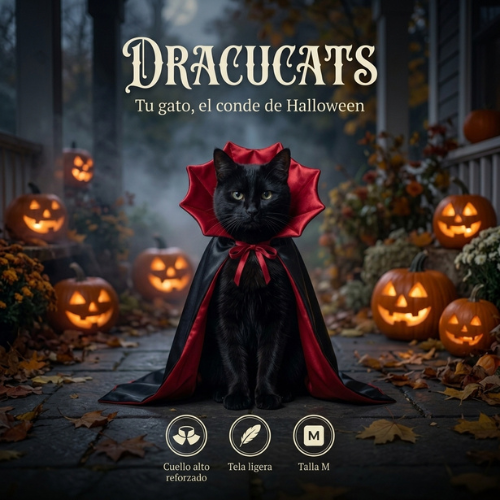 Dracucats – Capa de Vampiro para Gatos